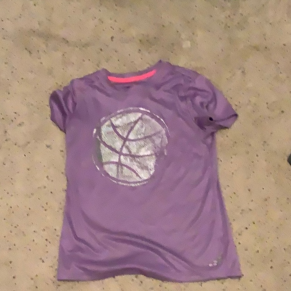 Kids purple dry fit top meduim